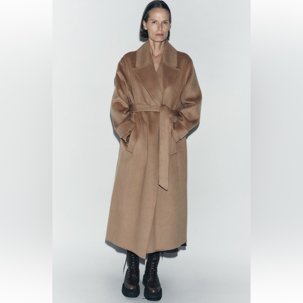 NWT Double Faced Zara Wool Blend Coat, Size M